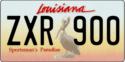 LA license plate ZXR900
