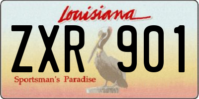 LA license plate ZXR901