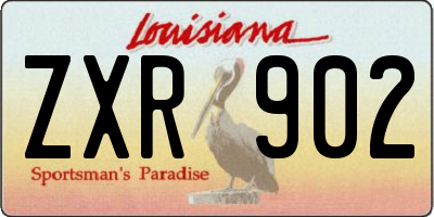 LA license plate ZXR902