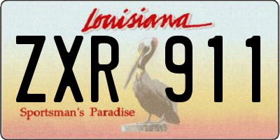 LA license plate ZXR911