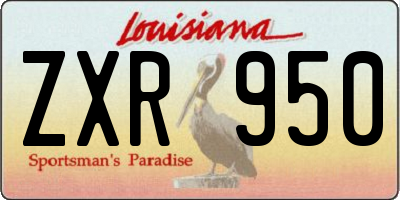 LA license plate ZXR950