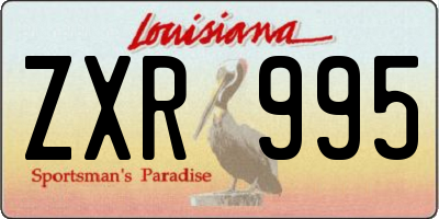 LA license plate ZXR995