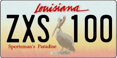 LA license plate ZXS100