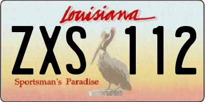 LA license plate ZXS112