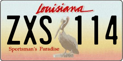 LA license plate ZXS114