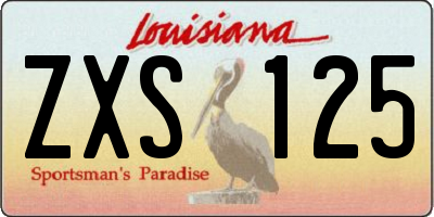 LA license plate ZXS125