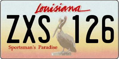 LA license plate ZXS126