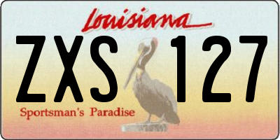 LA license plate ZXS127