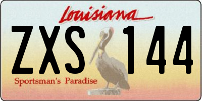 LA license plate ZXS144