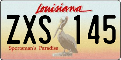 LA license plate ZXS145