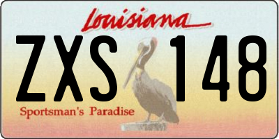 LA license plate ZXS148