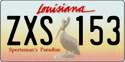 LA license plate ZXS153