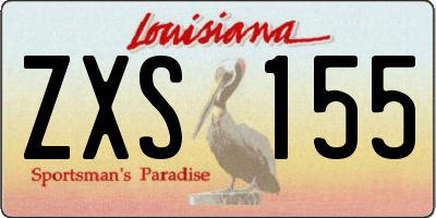 LA license plate ZXS155