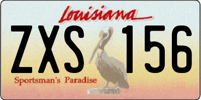 LA license plate ZXS156