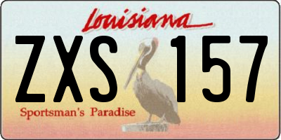 LA license plate ZXS157