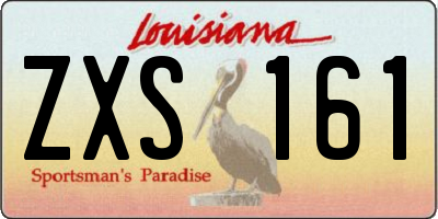 LA license plate ZXS161