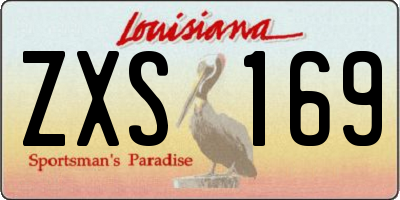 LA license plate ZXS169