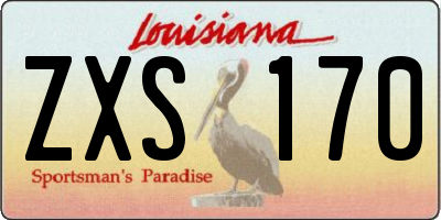 LA license plate ZXS170