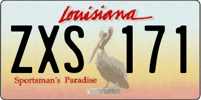 LA license plate ZXS171