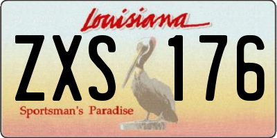 LA license plate ZXS176