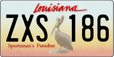 LA license plate ZXS186