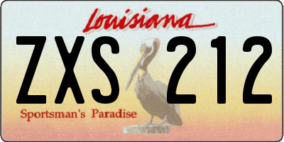 LA license plate ZXS212