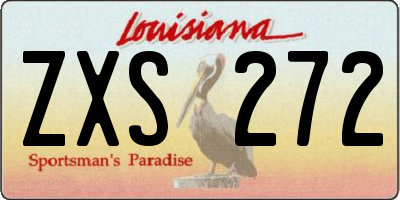LA license plate ZXS272