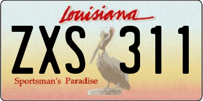 LA license plate ZXS311