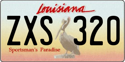 LA license plate ZXS320