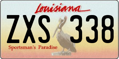 LA license plate ZXS338