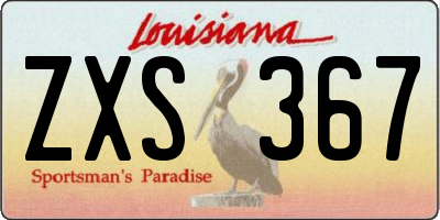 LA license plate ZXS367
