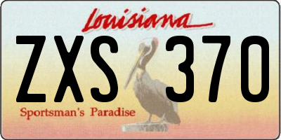 LA license plate ZXS370