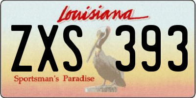 LA license plate ZXS393