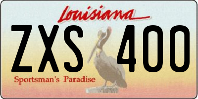 LA license plate ZXS400
