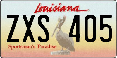 LA license plate ZXS405