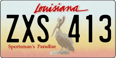 LA license plate ZXS413