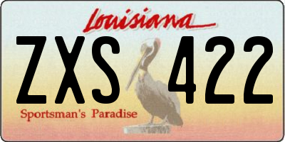 LA license plate ZXS422