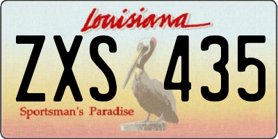LA license plate ZXS435