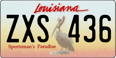 LA license plate ZXS436
