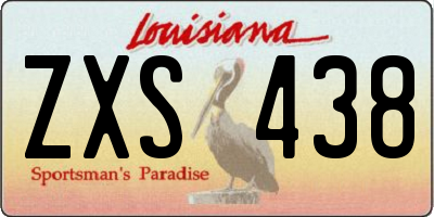 LA license plate ZXS438