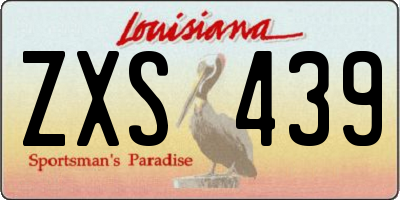 LA license plate ZXS439