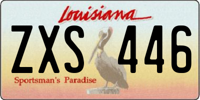 LA license plate ZXS446