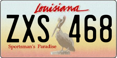 LA license plate ZXS468