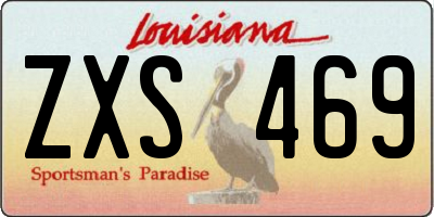 LA license plate ZXS469