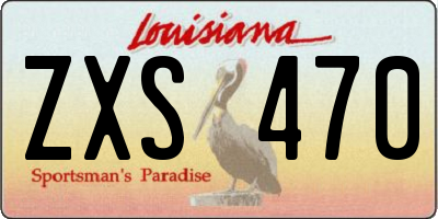 LA license plate ZXS470