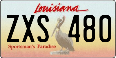 LA license plate ZXS480