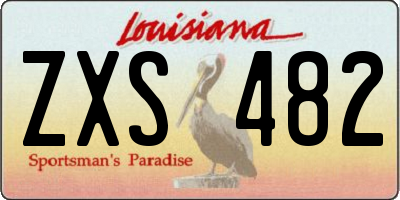 LA license plate ZXS482