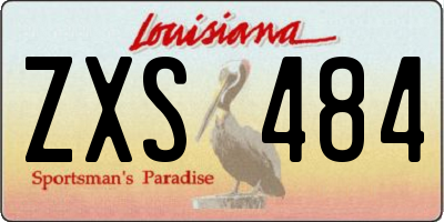 LA license plate ZXS484