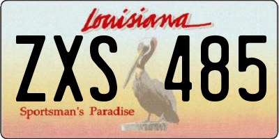 LA license plate ZXS485