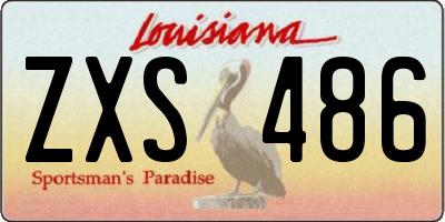 LA license plate ZXS486